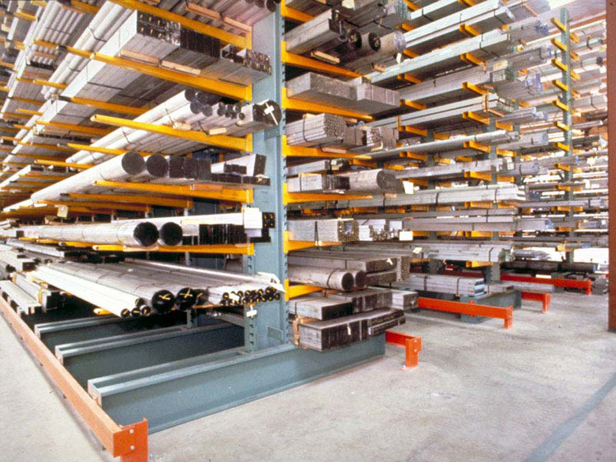 Cantilever Racks holding up metal stock